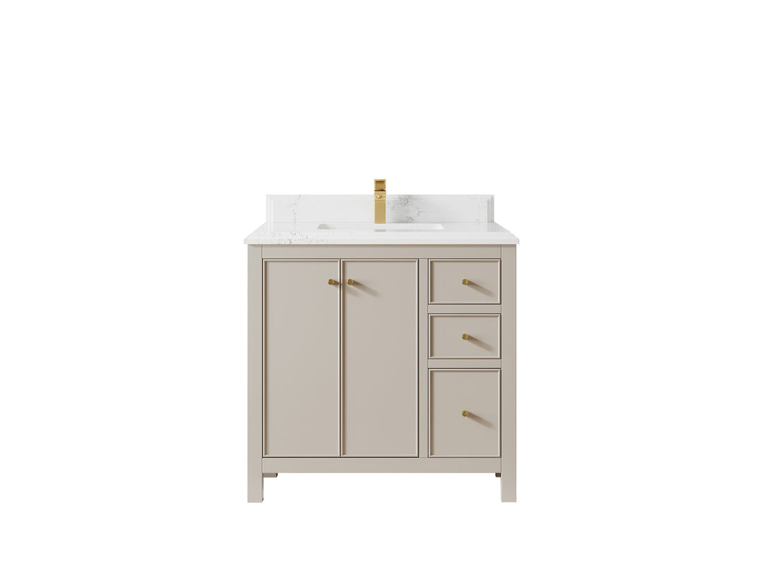 Chicago 36 in. W x 22 in. D Center Sink Bathroom Vanity