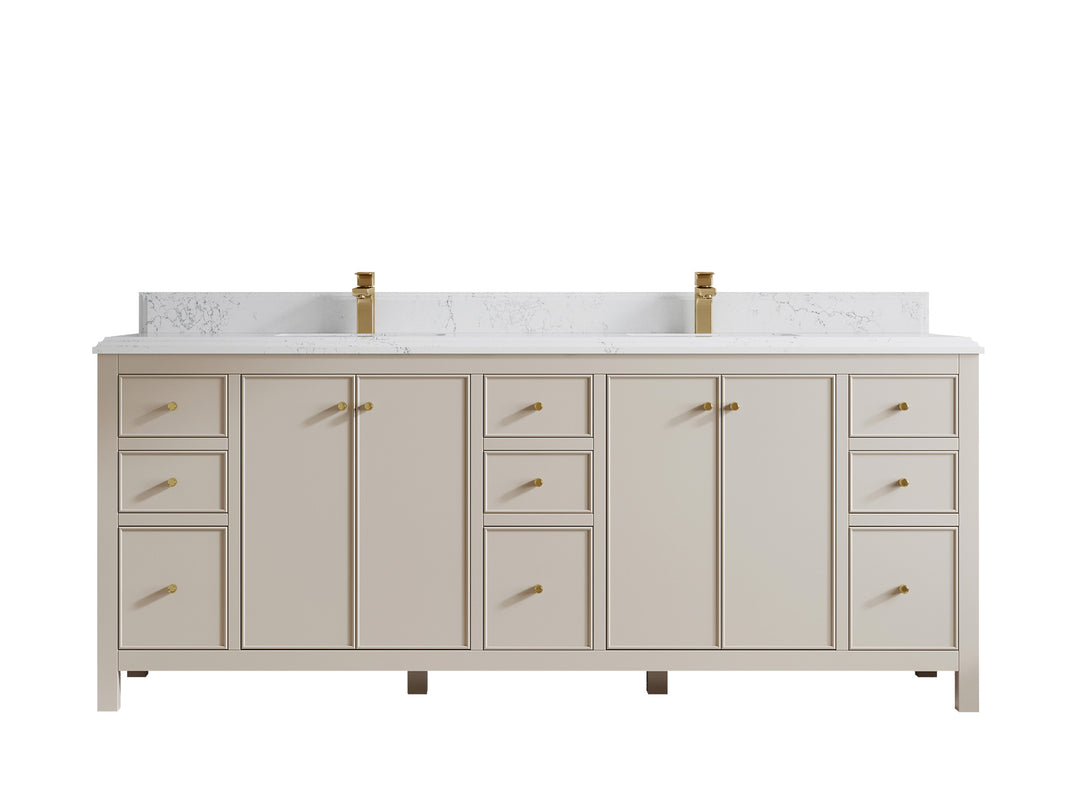 Chicago 84 in. W x 22 in. D Double Sink Bathroom Vanity