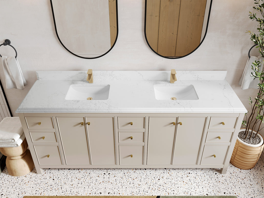 Chicago 84 in. W x 22 in. D Double Sink Bathroom Vanity