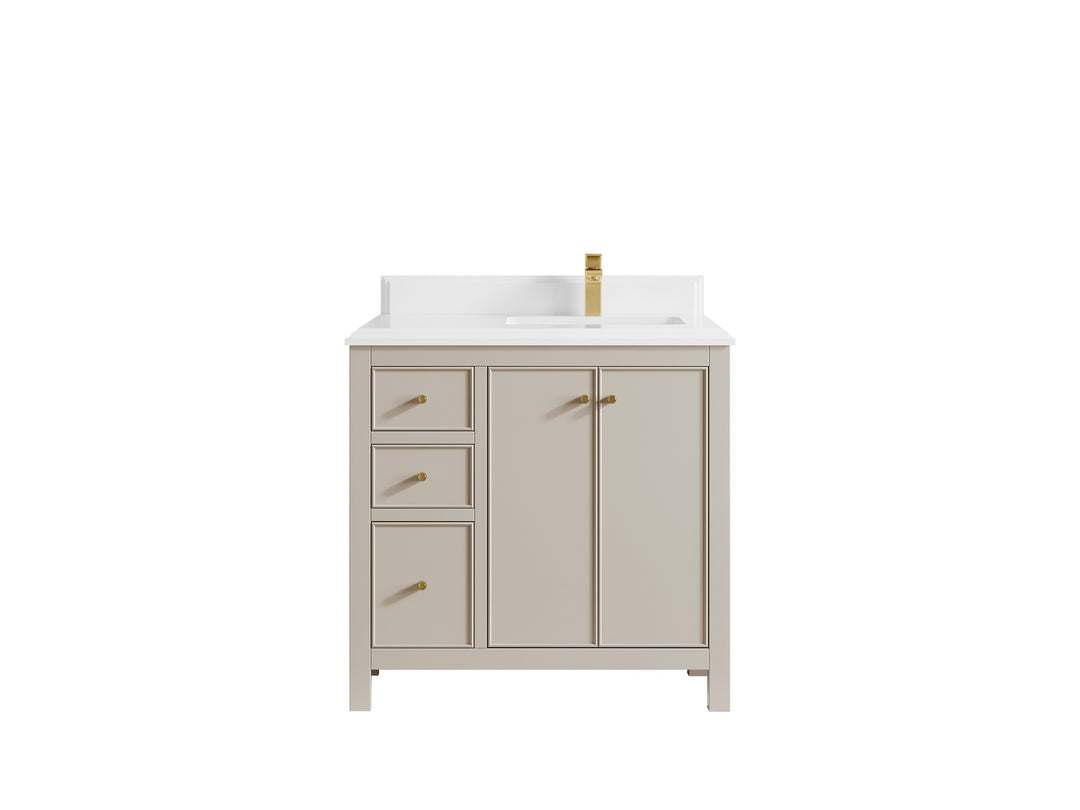 Chicago 36 in. W x 22 in. D Right Offset Sink Bathroom Vanity