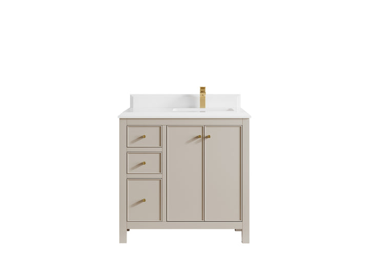Chicago 36 in. W x 22 in. D Right Offset Sink Bathroom Vanity - photo 27