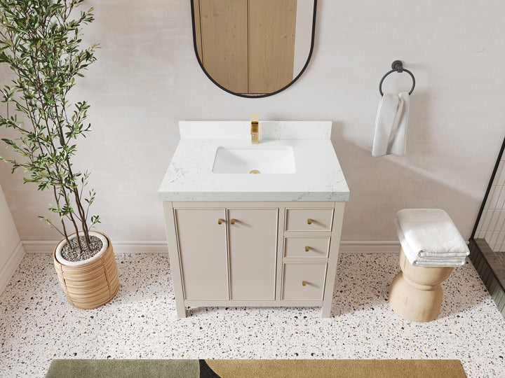 Chicago 36 in. W x 22 in. D Center Sink Bathroom Vanity - photo 26