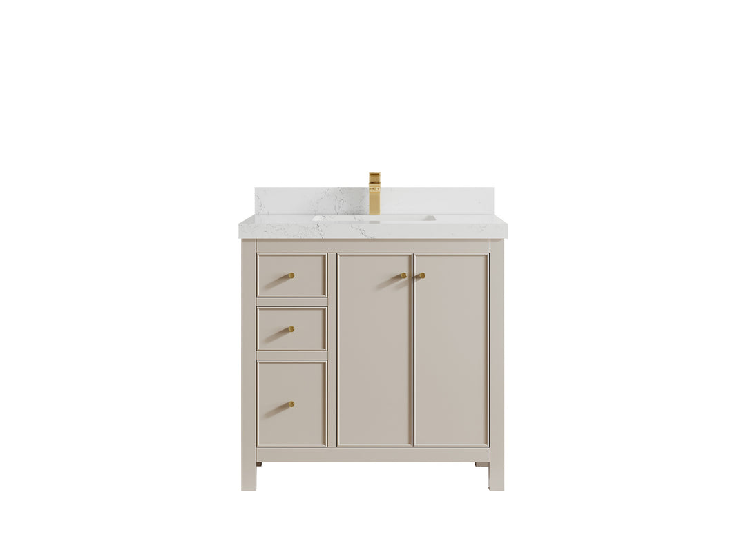 Chicago 36 in. W x 22 in. D Center Sink Bathroom Vanity