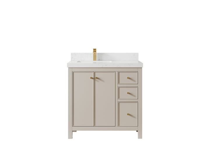 Chicago 36 in. W x 22 in. D Left Offset Sink Bathroom Vanity - photo 29