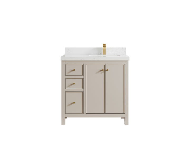 Chicago 36 in. W x 22 in. D Right Offset Sink Bathroom Vanity - photo 29