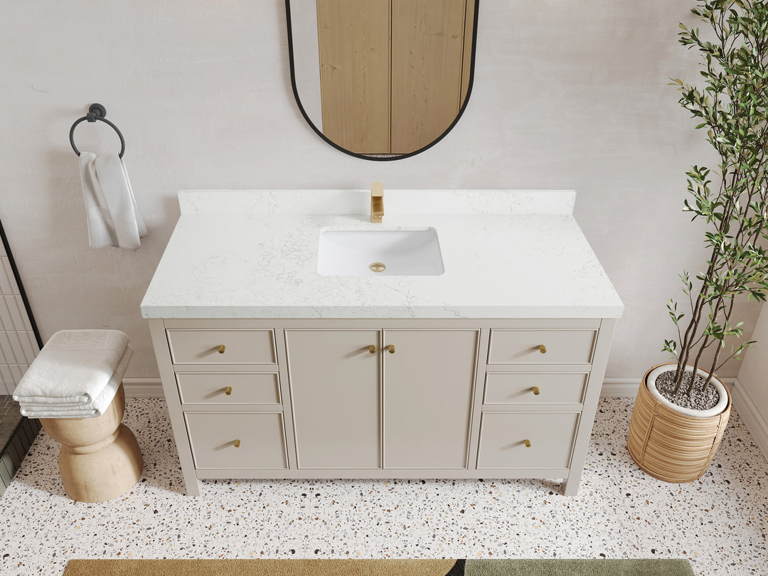 Chicago 60 in. W x 22 in. D Single Sink Bathroom Vanity