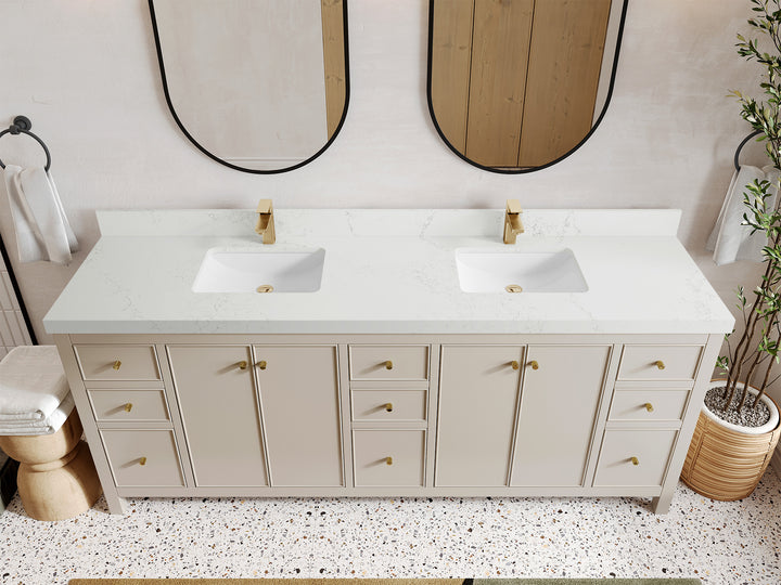 Chicago 84 in. W x 22 in. D Double Sink Bathroom Vanity - photo 30