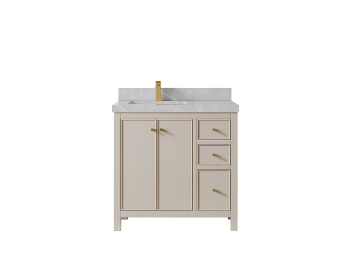 Chicago 36 in. W x 22 in. D Left Offset Sink Bathroom Vanity - photo 31