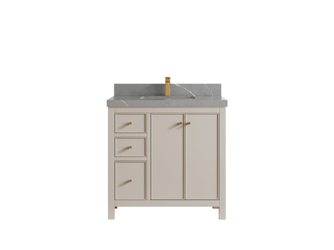 Chicago 36 in. W x 22 in. D Center Sink Bathroom Vanity