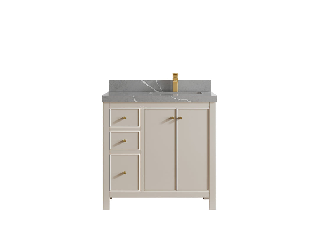 Chicago 36 in. W x 22 in. D Right Offset Sink Bathroom Vanity