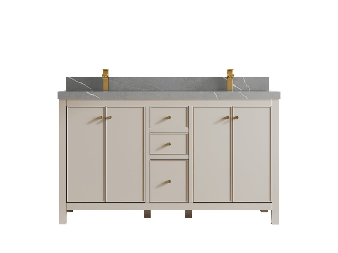 Chicago 60 in. W x 22 in. D Double Sink Bathroom Vanity