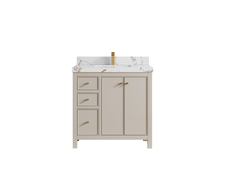 Chicago 36 in. W x 22 in. D Center Sink Bathroom Vanity - photo 33