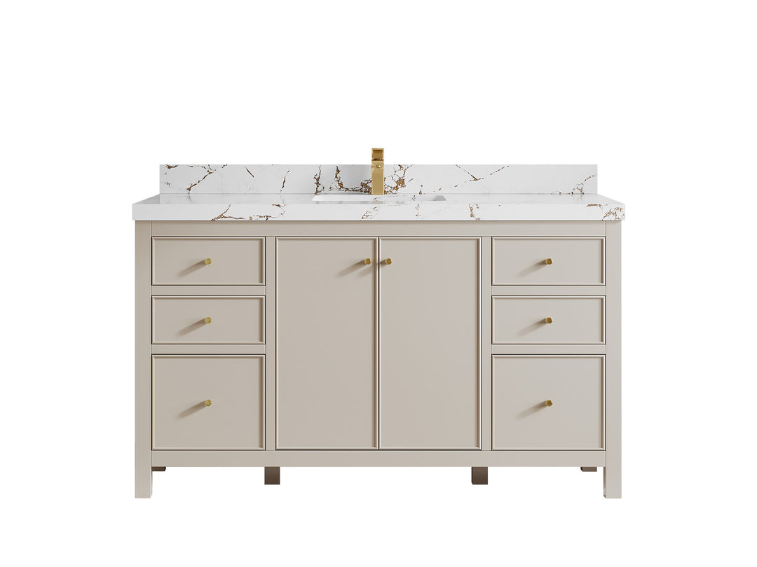 Chicago 60 in. W x 22 in. D Single Sink Bathroom Vanity