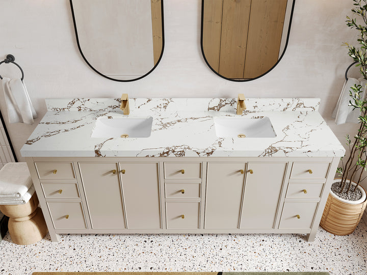 Chicago 84 in. W x 22 in. D Double Sink Bathroom Vanity - photo 34