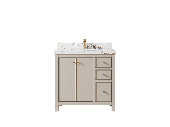Chicago 36 in. W x 22 in. D Center Sink Bathroom Vanity - photo 43