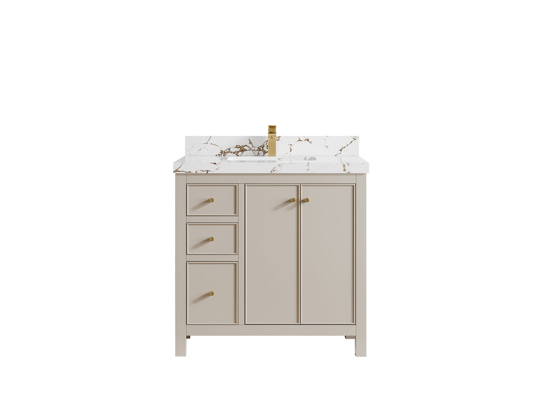 Chicago 36 in. W x 22 in. D Center Sink Bathroom Vanity