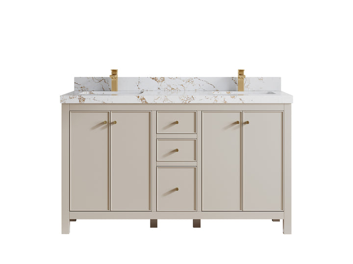Chicago 60 in. W x 22 in. D Double Sink Bathroom Vanity - photo 39