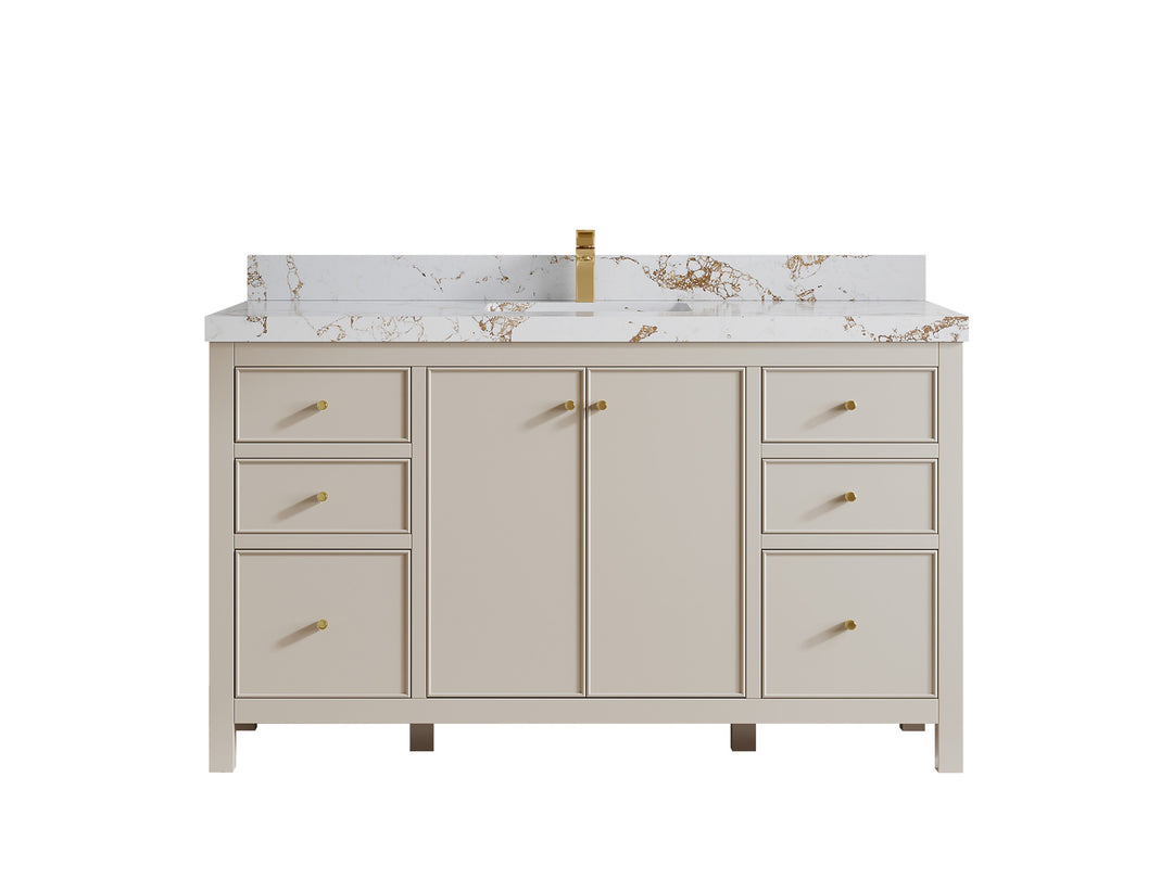 Chicago 60 in. W x 22 in. D Single Sink Bathroom Vanity