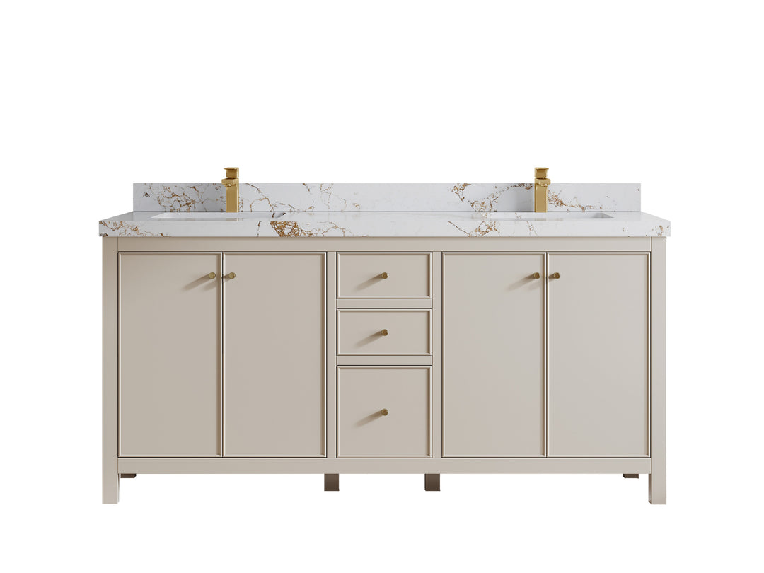 Chicago 72 in. W x 22 in. D Double Sink Bathroom Vanity