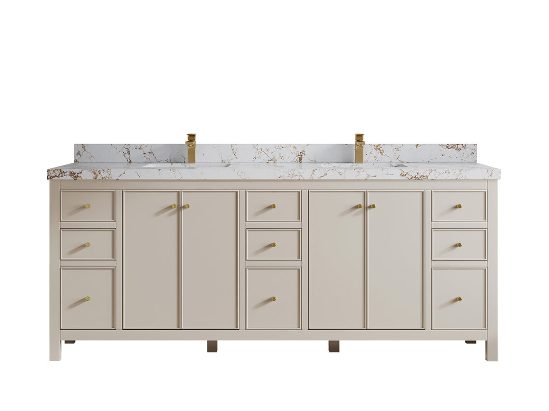 Chicago 84 in. W x 22 in. D Double Sink Bathroom Vanity