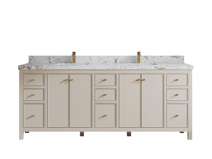 Chicago 84 in. W x 22 in. D Double Sink Bathroom Vanity - photo 37