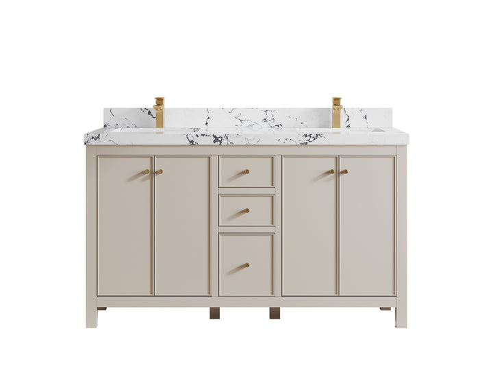 Chicago 60 in. W x 22 in. D Double Sink Bathroom Vanity - photo 41