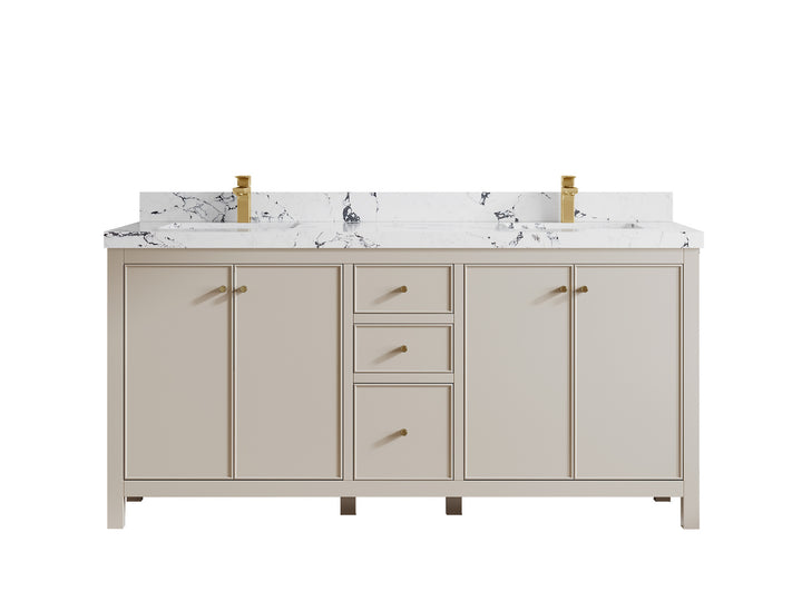 Chicago 72 in. W x 22 in. D Double Sink Bathroom Vanity - photo 39