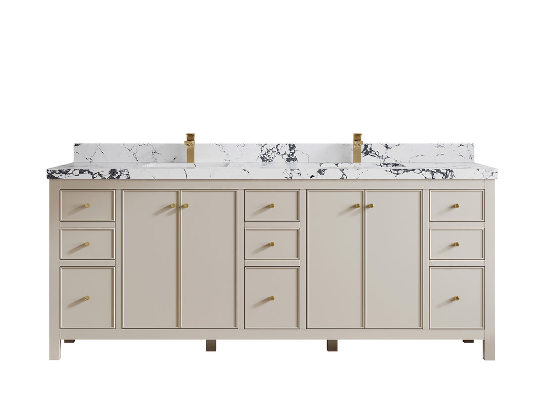 Chicago 84 in. W x 22 in. D Double Sink Bathroom Vanity