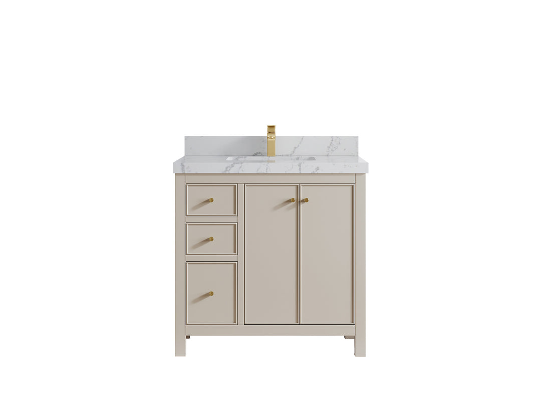 Chicago 36 in. W x 22 in. D Center Sink Bathroom Vanity