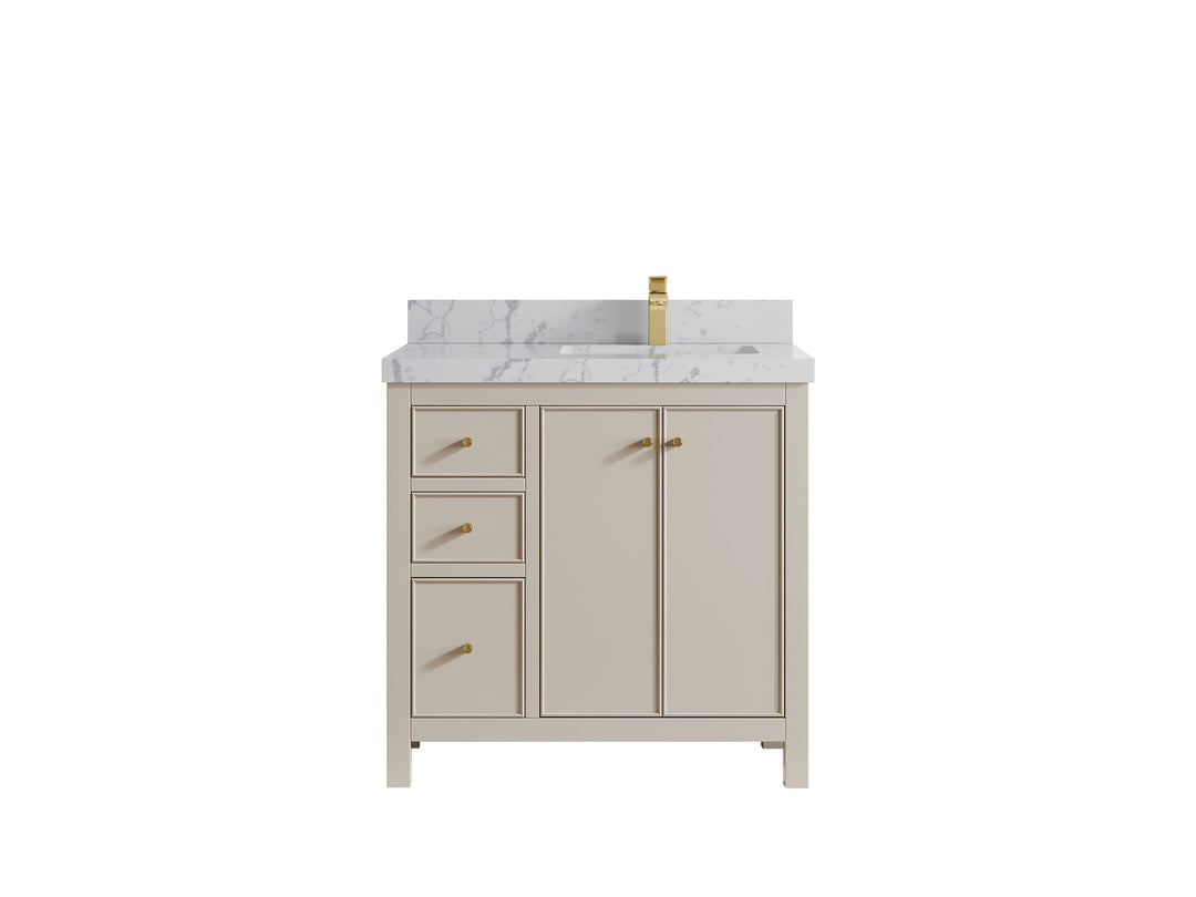 Chicago 36 in. W x 22 in. D Right Offset Sink Bathroom Vanity