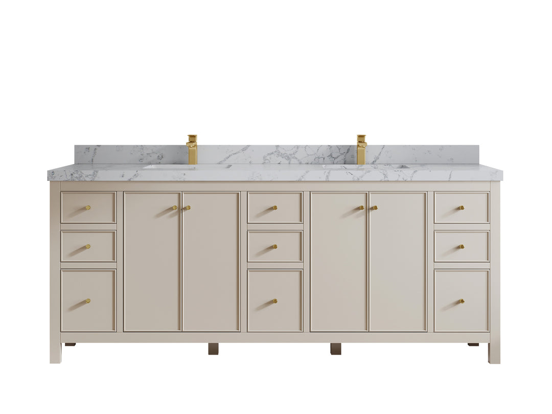 Chicago 84 in. W x 22 in. D Double Sink Bathroom Vanity