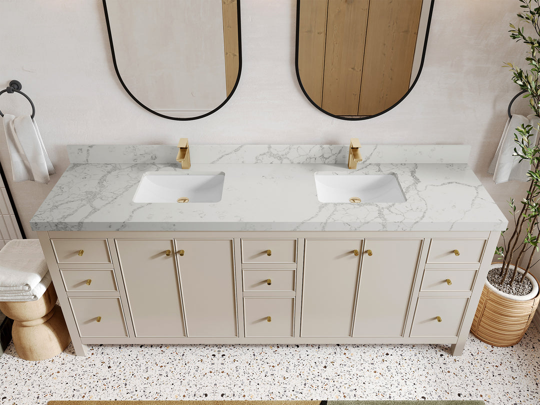 Chicago 84 in. W x 22 in. D Double Sink Bathroom Vanity