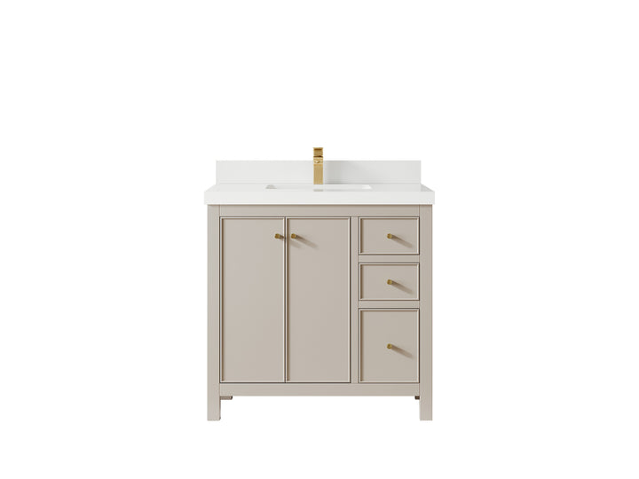Chicago 36 in. W x 22 in. D Center Sink Bathroom Vanity - photo 35