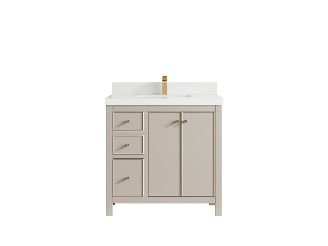 Chicago 36 in. W x 22 in. D Center Sink Bathroom Vanity