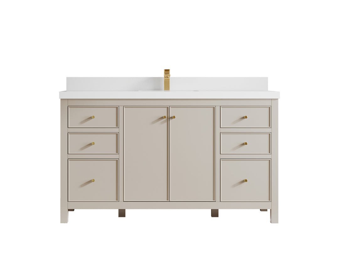 Chicago 60 in. W x 22 in. D Single Sink Bathroom Vanity