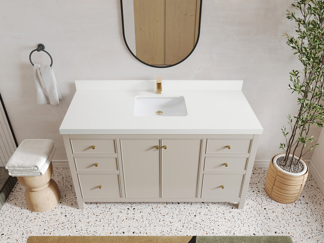 Chicago 60 in. W x 22 in. D Single Sink Bathroom Vanity