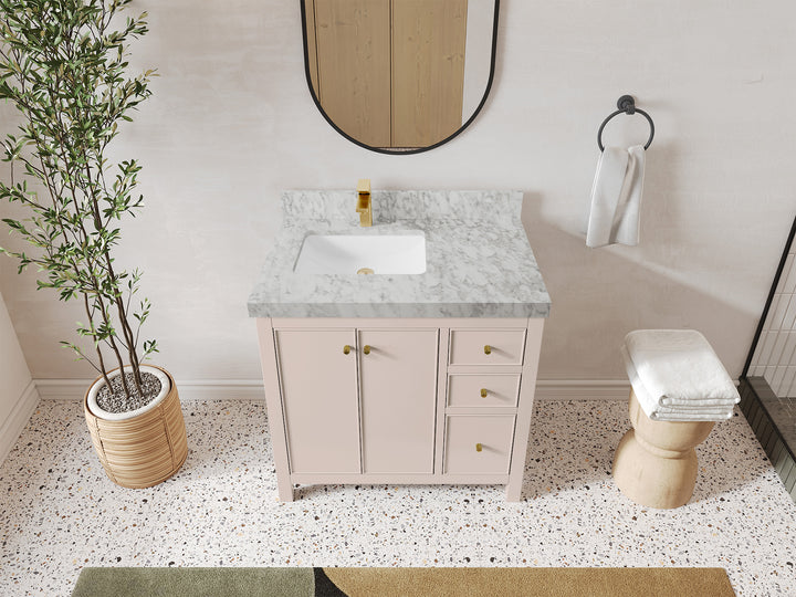 Chicago 36 in. W x 22 in. D Left Offset Sink Bathroom Vanity - photo 10