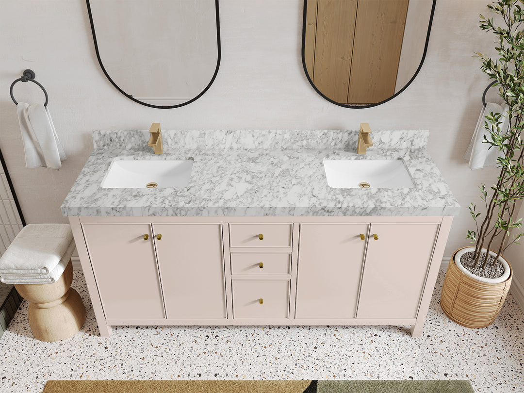 Chicago 72 in. W x 22 in. D Double Sink Bathroom Vanity