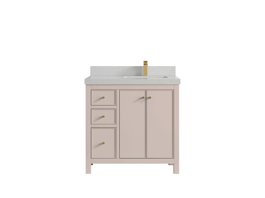 Chicago 36 in. W x 22 in. D Right Offset Sink Bathroom Vanity