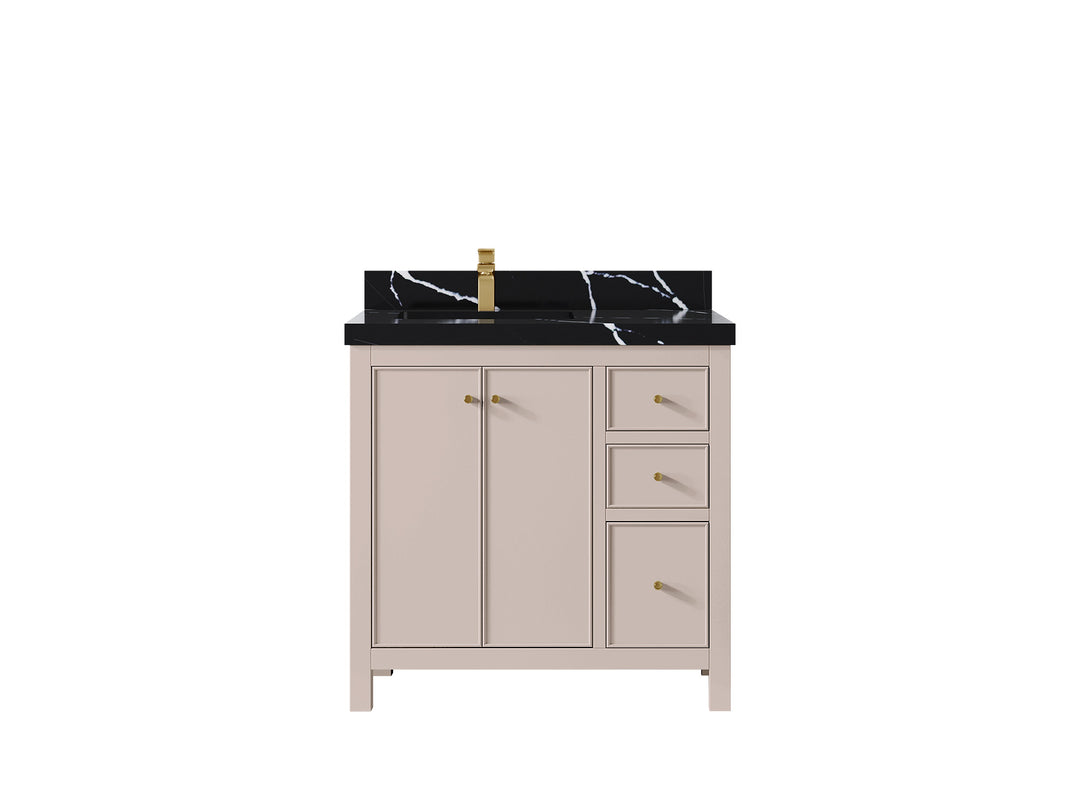 Chicago 36 in. W x 22 in. D Left Offset Sink Bathroom Vanity