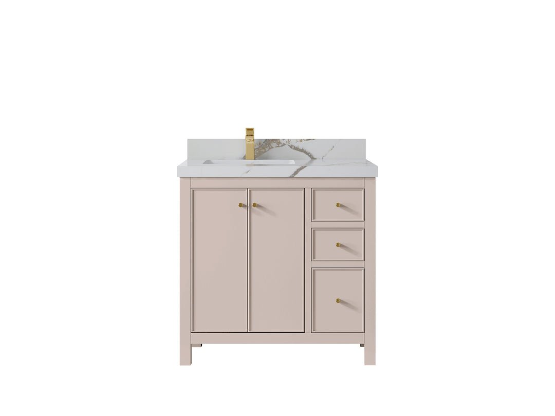 Chicago 36 in. W x 22 in. D Left Offset Sink Bathroom Vanity