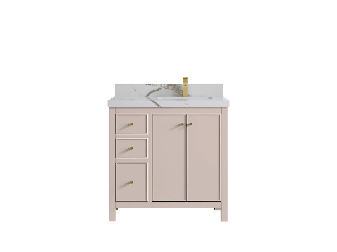 Chicago 36 in. W x 22 in. D Right Offset Sink Bathroom Vanity