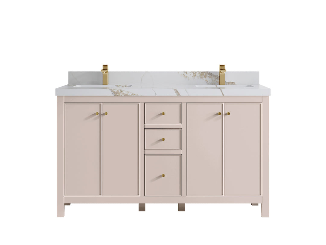 Chicago 60 in. W x 22 in. D Double Sink Bathroom Vanity