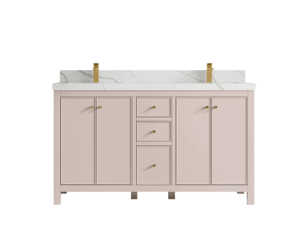 Chicago 60 in. W x 22 in. D Double Sink Bathroom Vanity