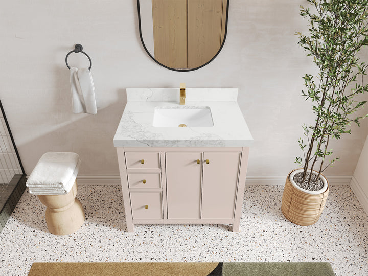 Chicago 36 in. W x 22 in. D Center Sink Bathroom Vanity - photo 18