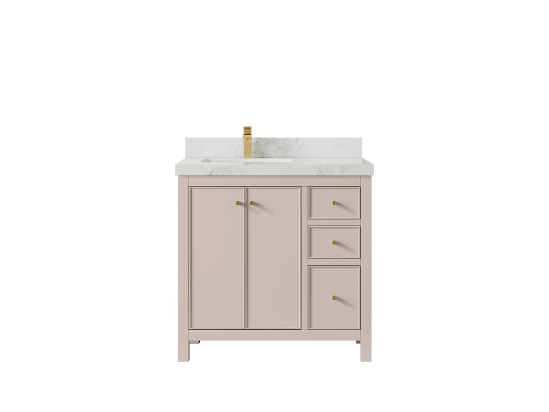 Chicago 36 in. W x 22 in. D Left Offset Sink Bathroom Vanity