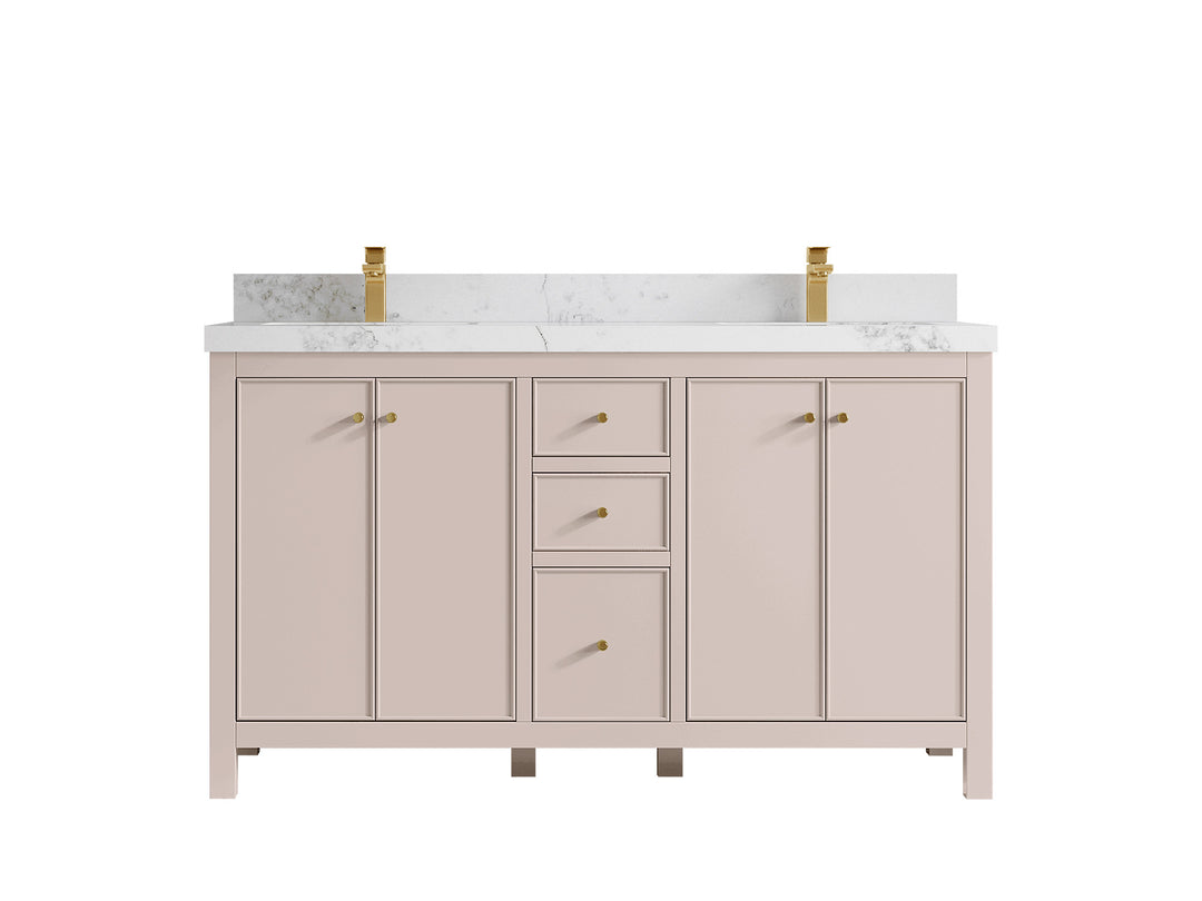 Chicago 60 in. W x 22 in. D Double Sink Bathroom Vanity