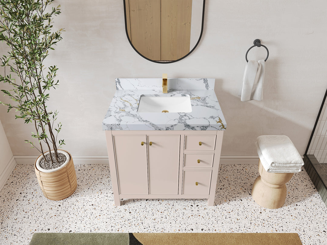 Chicago 36 in. W x 22 in. D Center Sink Bathroom Vanity