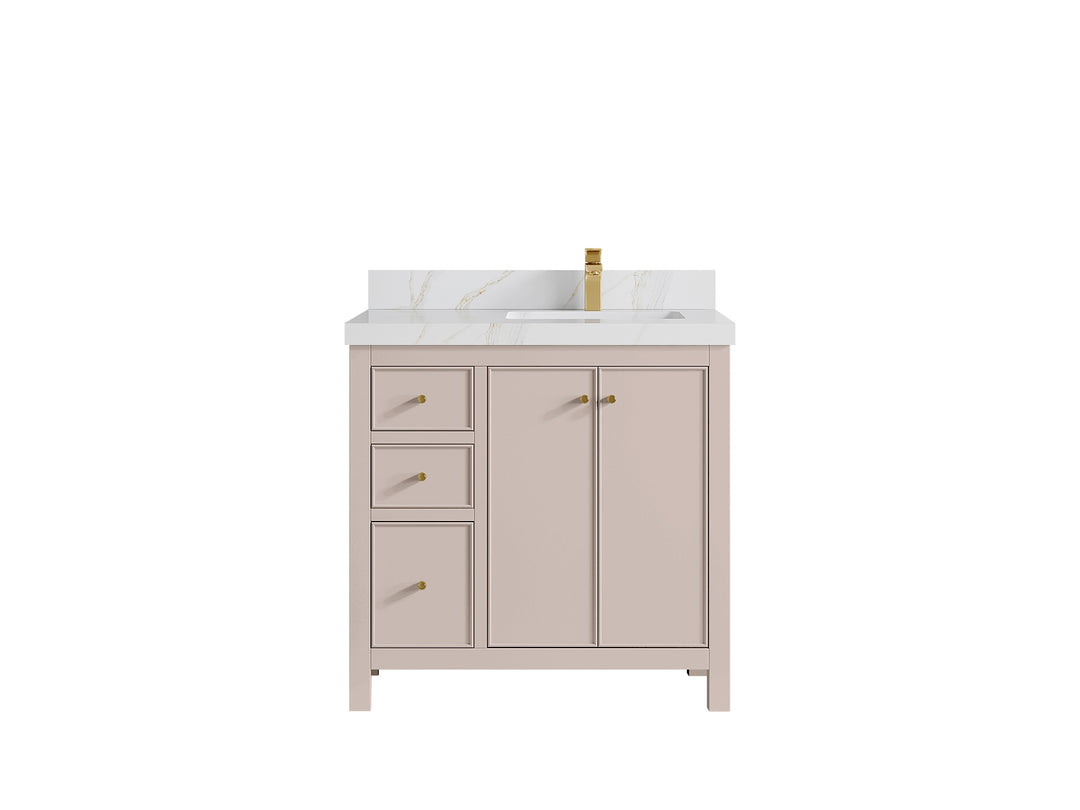 Chicago 36 in. W x 22 in. D Right Offset Sink Bathroom Vanity