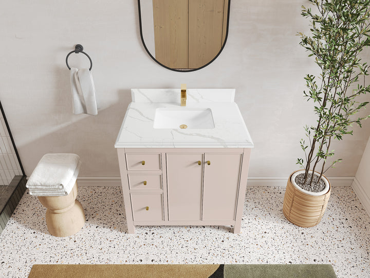 Chicago 36 in. W x 22 in. D Center Sink Bathroom Vanity - photo 24